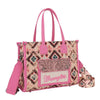 Wrangler Aztec Crossbody Tote Bag Pink