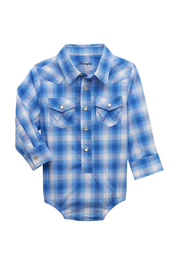 Wrangler Boys Plaid Bodysuit