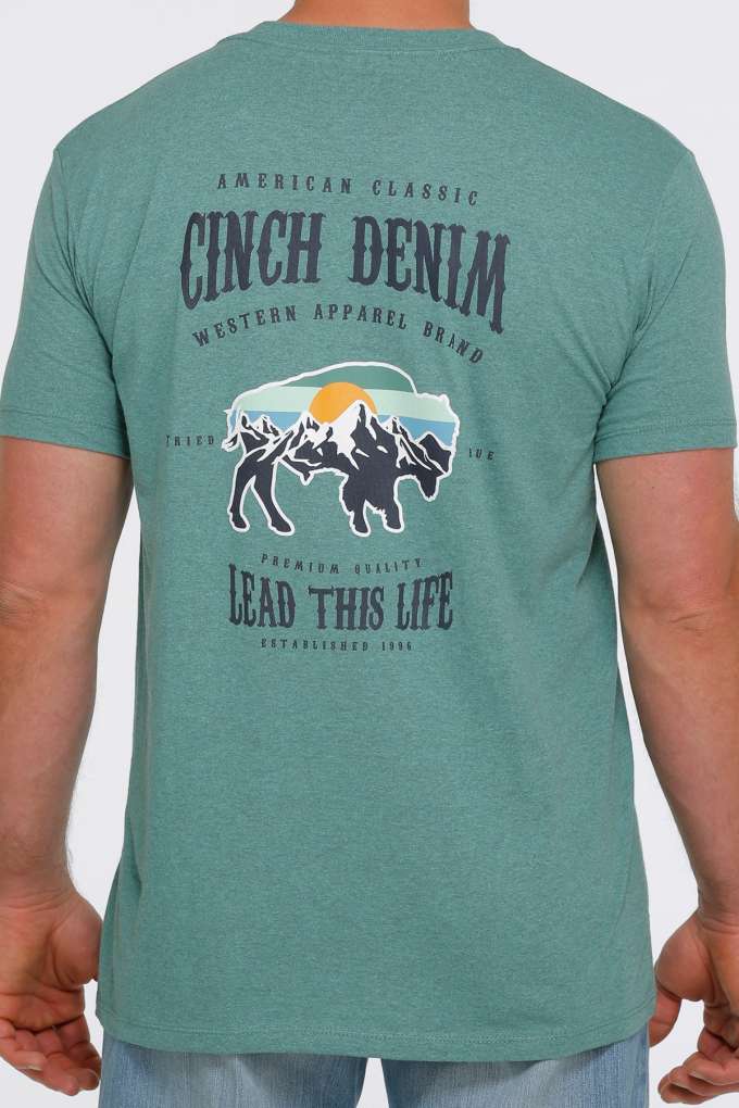 Cinch Mens Lead This Life Bison Tee