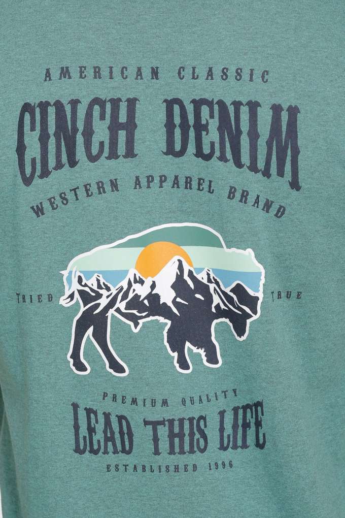 Cinch Mens Lead This Life Bison Tee