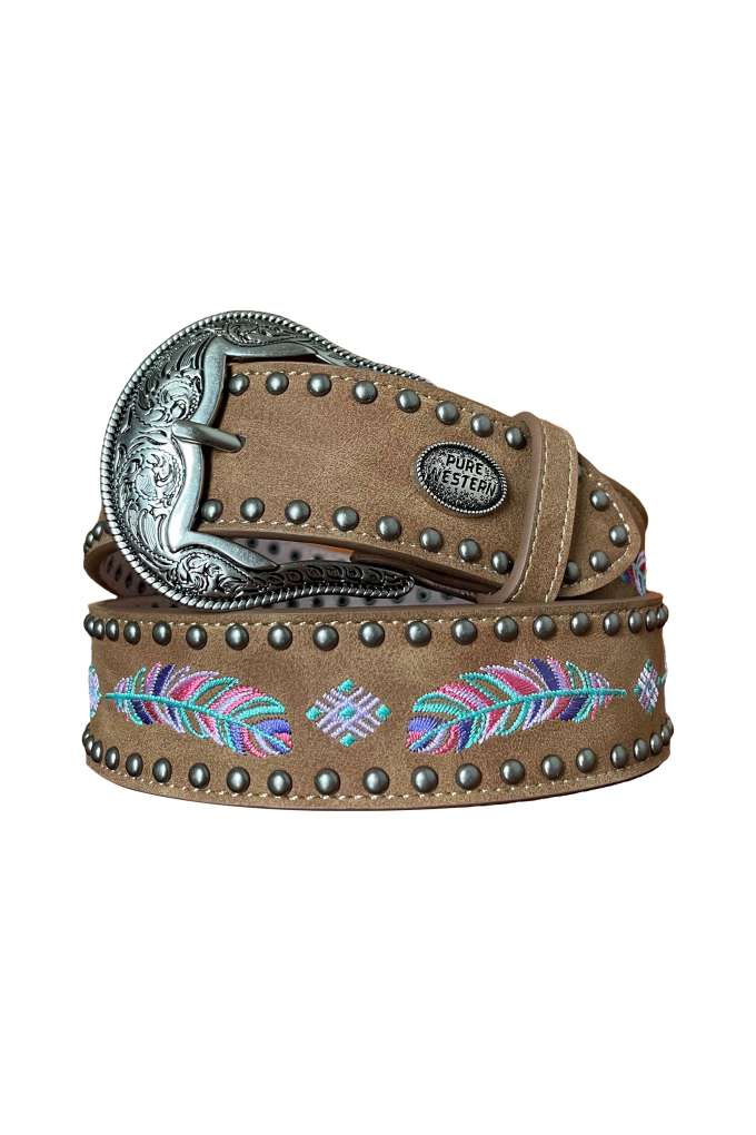 Pure Western Ladies Oleta Feather Belt