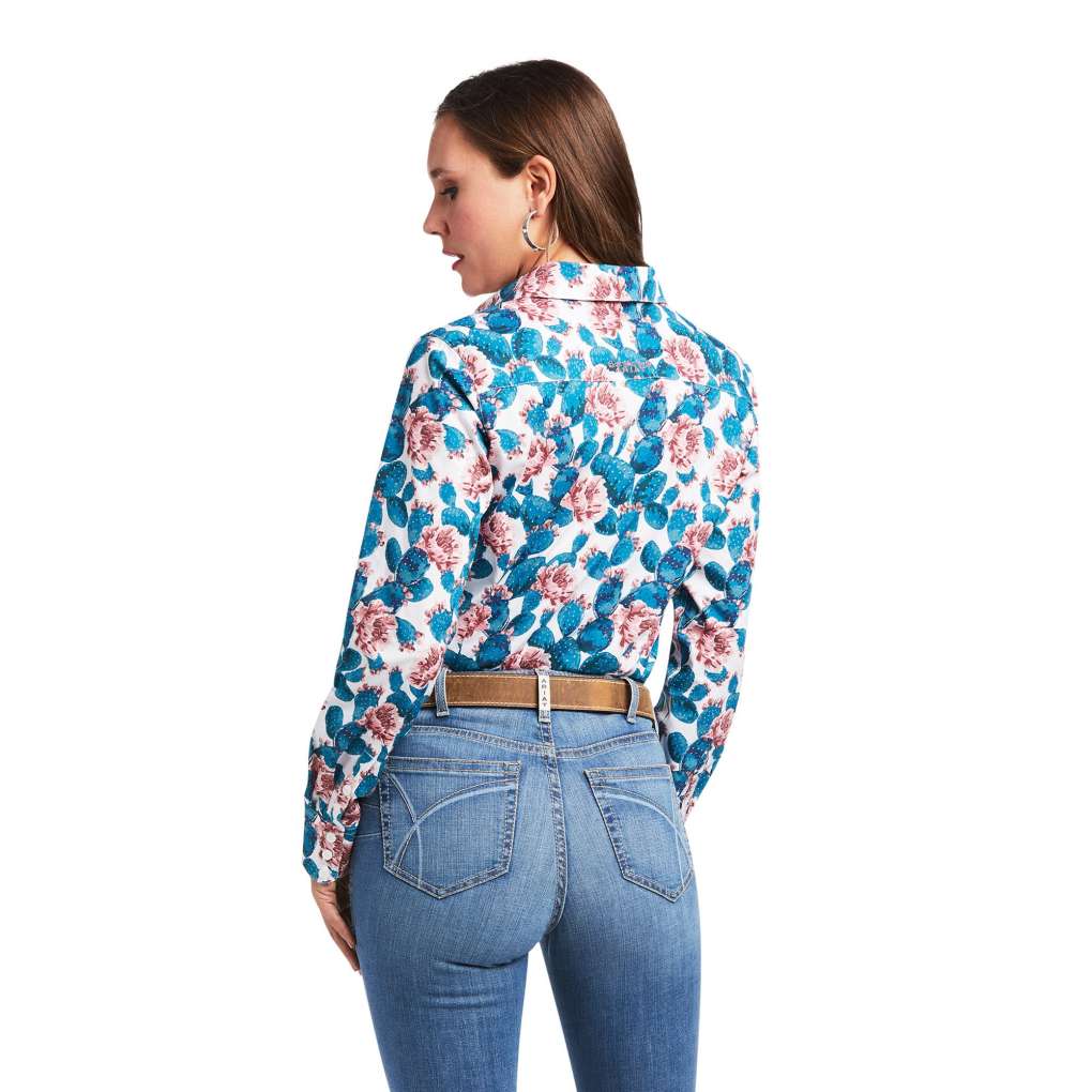 Ariat Ladies Kirby Stretch Hibiscus Cactus Shirt