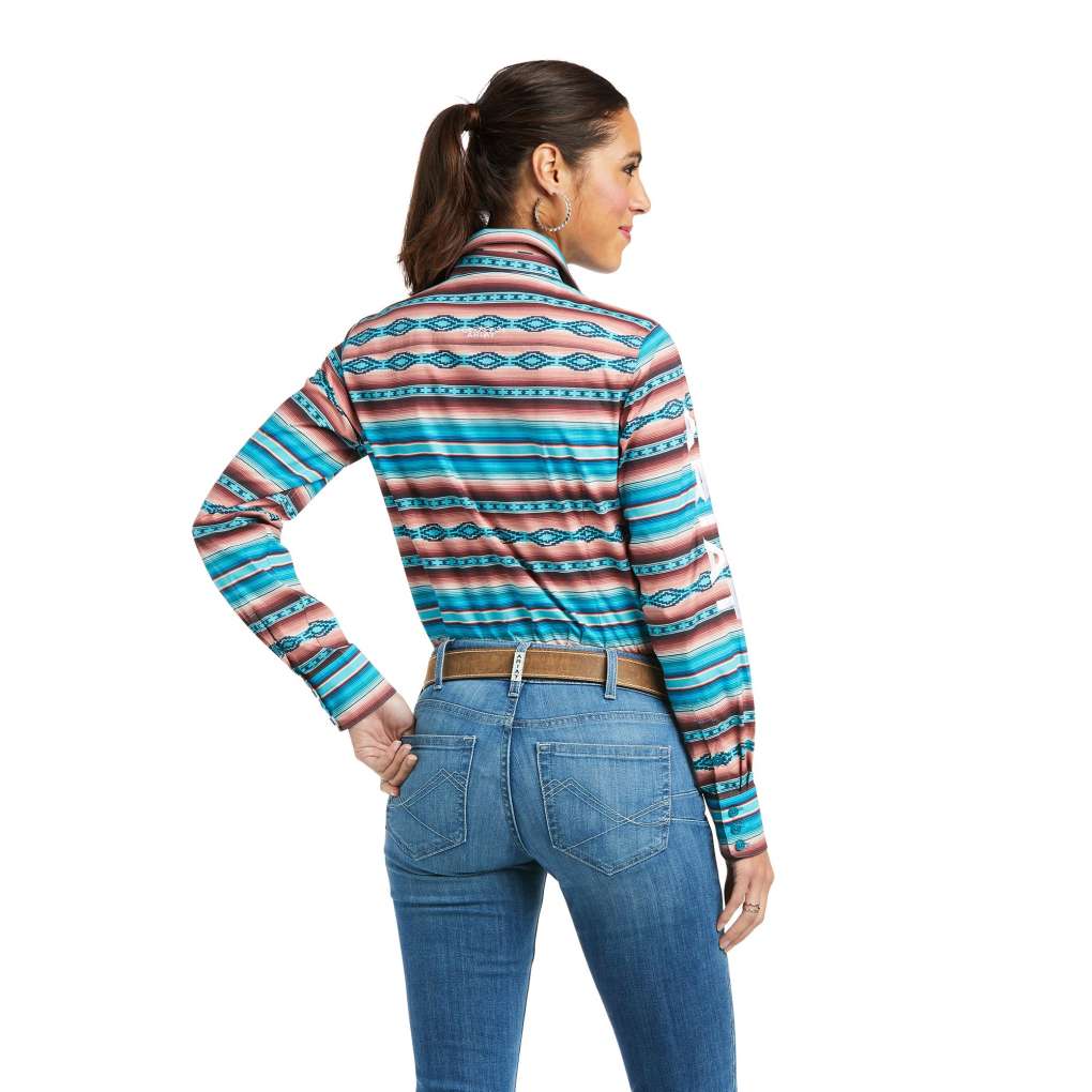 Ariat Ladies Team Kirby Stretch Shirt Serape Marsala