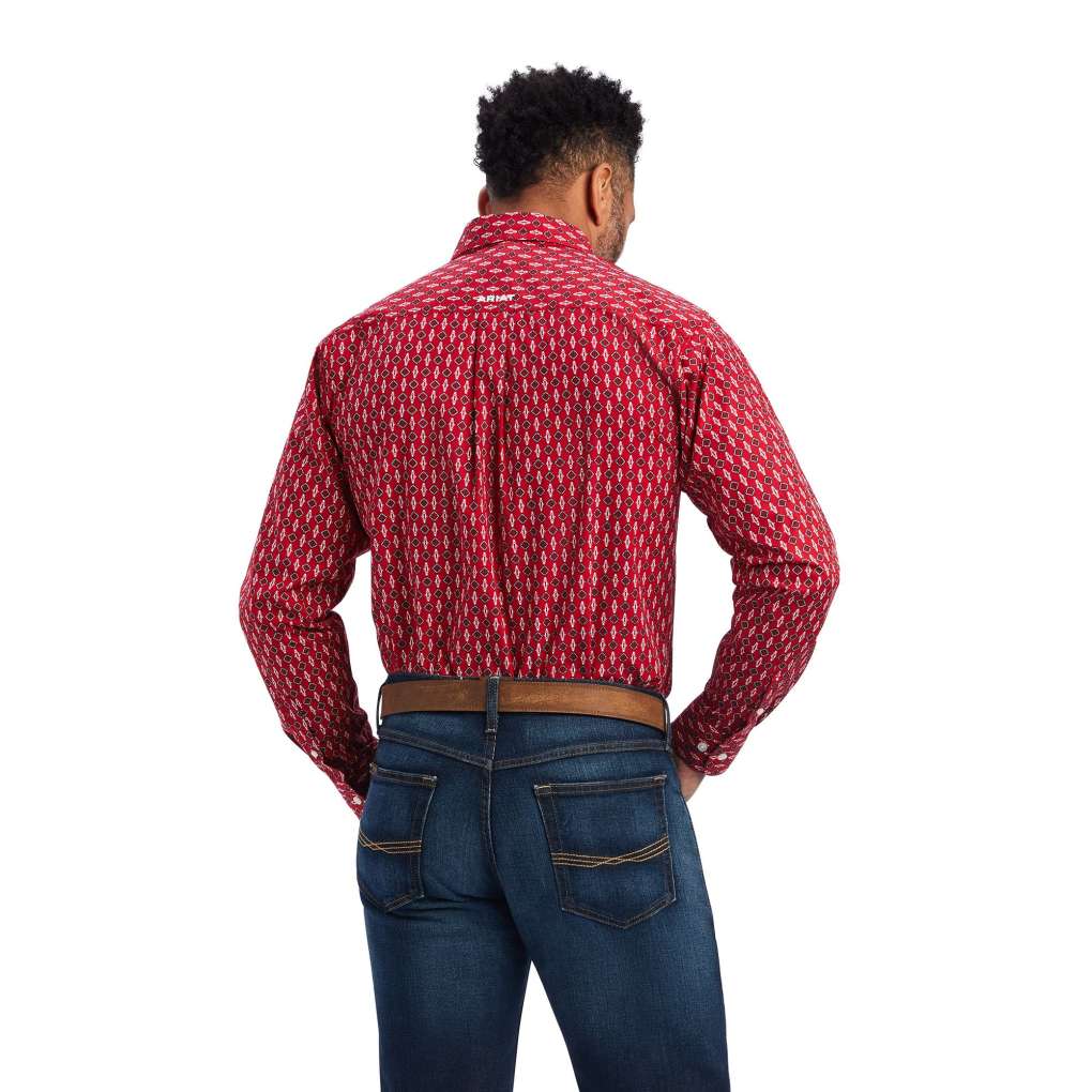 Ariat Mens Noland Fitted Shirt Tango Red