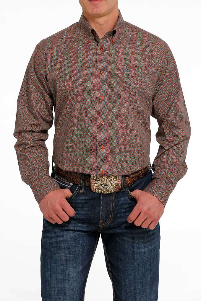 Cinch Mens Chain Print Shirt