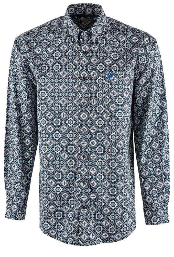 Cinch Mens Medallian Print Shirt