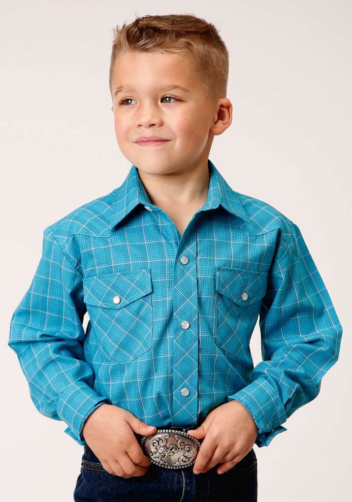 Child plaid hot sale western shirt